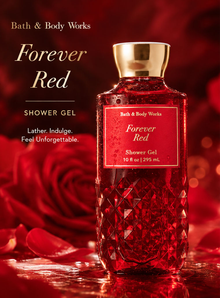 شاور ژل بس اند بادی ورکز Forever Red
